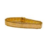 PULSO PARA HOMBRE TEJIDO ESTERILLA ORO 18K