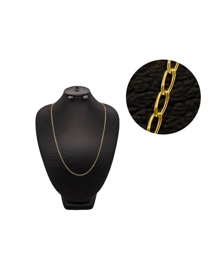 CADENA TEJIDO BANAN FINA LARGA ORO 18K - Image 1