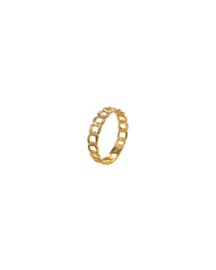 ANILLO PARA DAMA TEJIDO CUBANO CALADO ORO 18K - Image 1