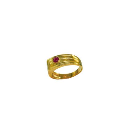 ANILLO PARA HOMBRE PIEDRA VINO ORO 18K