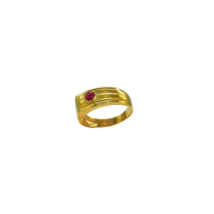 ANILLO PARA HOMBRE PIEDRA VINO ORO 18K - Image 1
