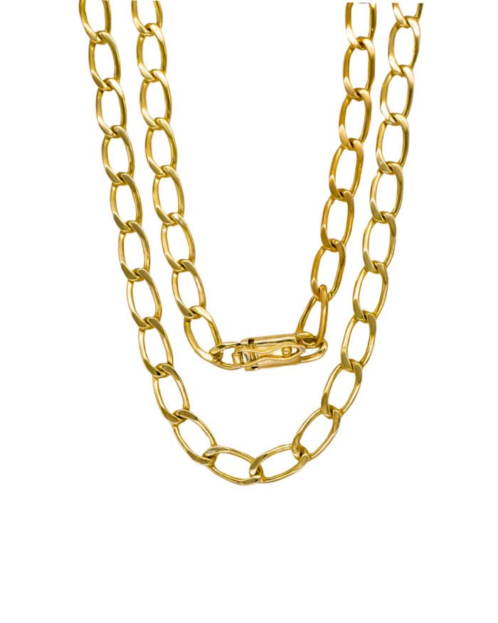 CADENA TEJIDO BANANA MACISA LARGA ORO 18K - Image 1