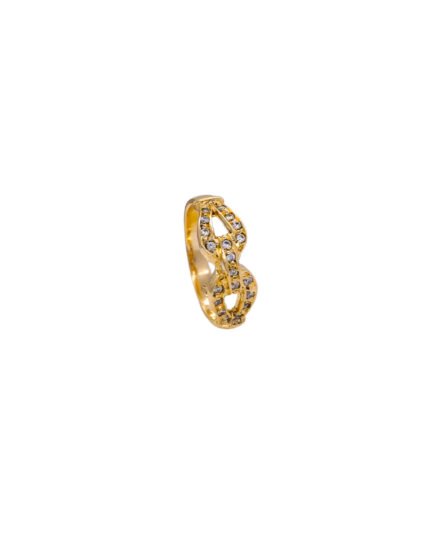 ANILLO PARA DAMA INFINITO CALADO PIEDRAS ORO 18K