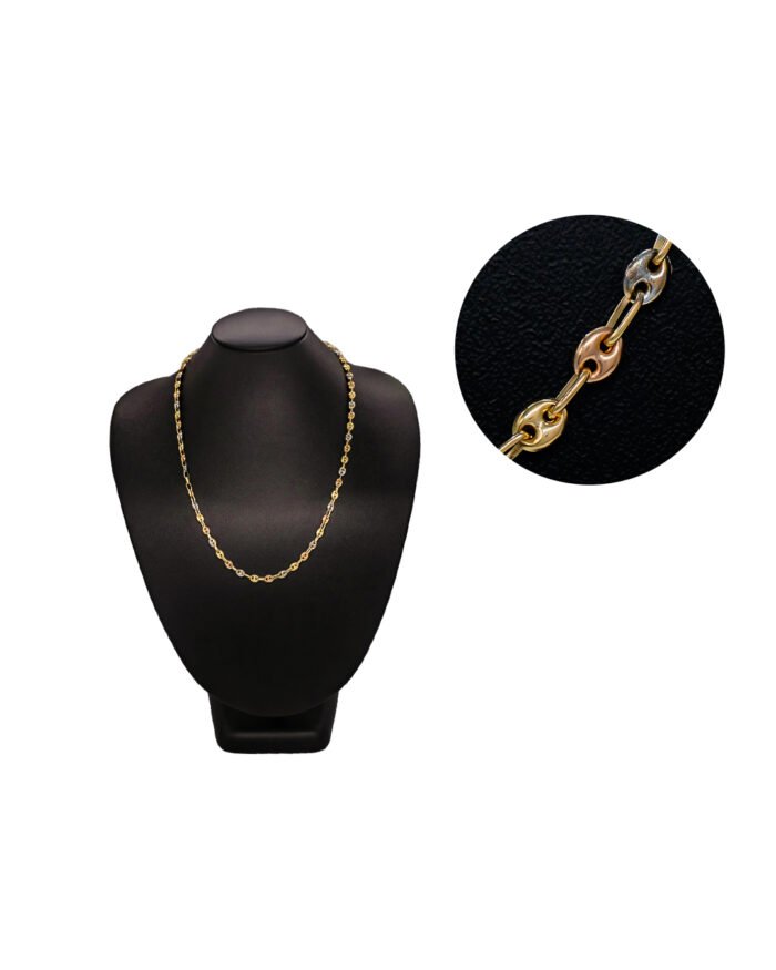 CADENA TEJIDO GUCCI TRES OROS 18K - Image 1