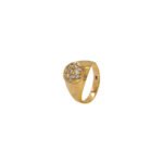 ANILLO PARA DAMA MEDIA BOLA DE FUEGO ORO 18K