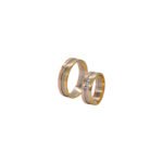 ANILLO MATRIMONIO TRES OROS LISO ORO 18K