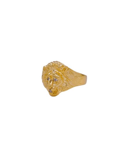 ANILLO PARA HOMBRE LEON ORO 18K