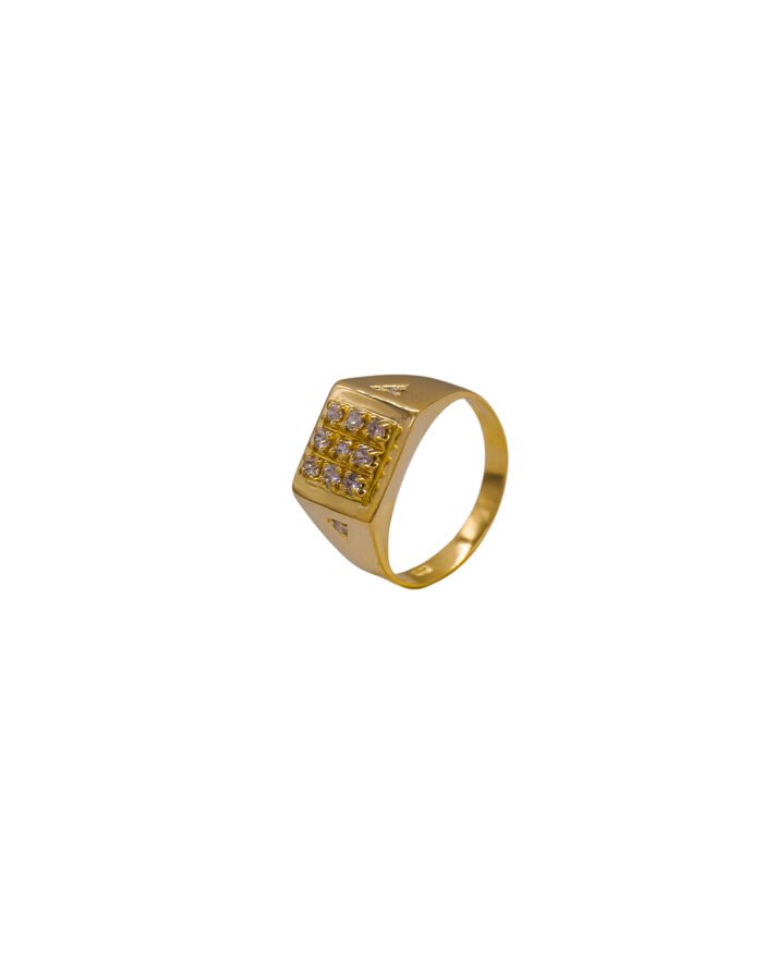 ANILLO PARA HOMBRE COLMENA PIEDRAS ORO 18K - Image 1