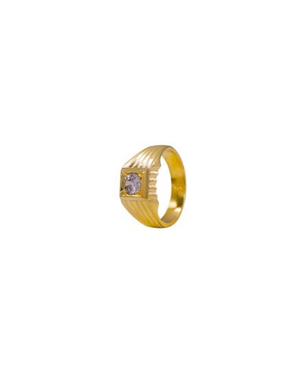 ANILLO PARA HOMBRE PIEDRA BLANCA ORO 18K