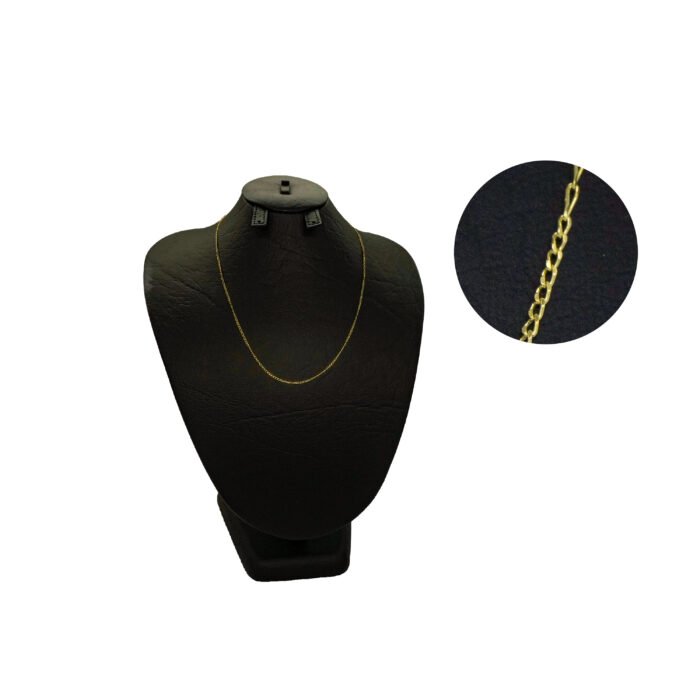 CADENA TEJIDO BANANA FINA CORTA ORO 18K - Image 1