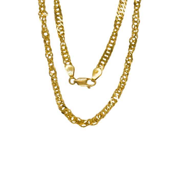 CADENA TEJIDO SINGAPUR CORTA MACISA ORO 18K - Image 1