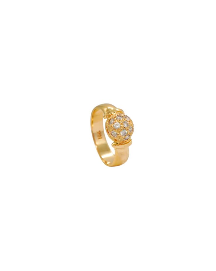 ANILLO PARA DAMA MEDIA BOLA DE FUEGO ORO 18K - Image 1