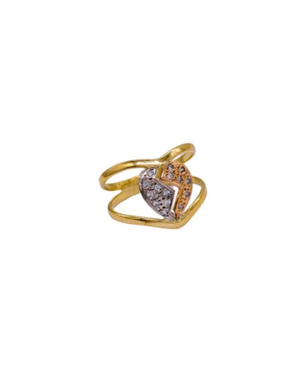 ANILLO PARA DAMA TRES OROS CALADOS TRES OROS 18K