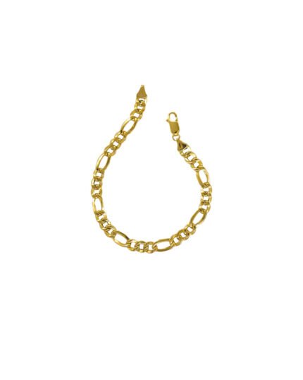 PULSO TEJIDO TRES POR UNO HUECO ORO 18K