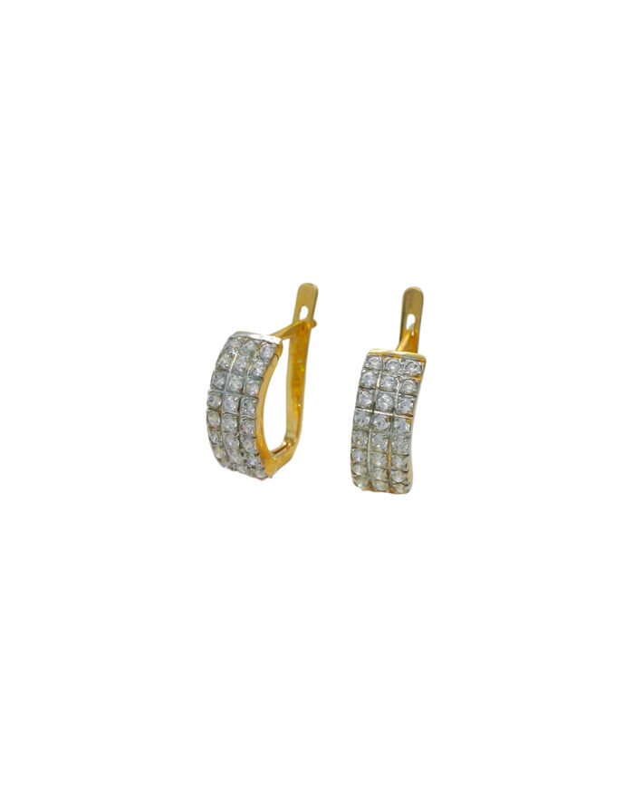 ARETES CORTOS COLMEENA CIERRE CATALAN ORO 18K - Image 1