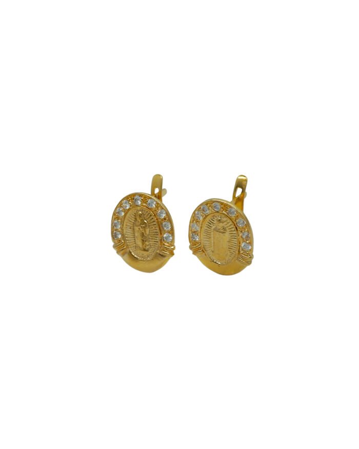 ARETES VIRGEN CIERRE CATALAN ORO 18K - Image 1