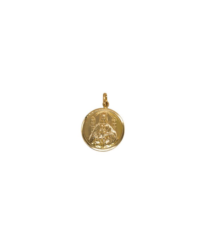 DIJE MEDALLA VIRGEN DEL CARMEN ORO 18K - Image 1