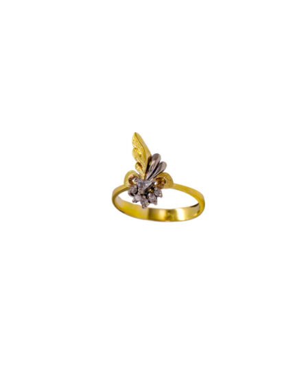 ANILLO PARA DAMA DOS OROS PIEDRAS ORO 18K