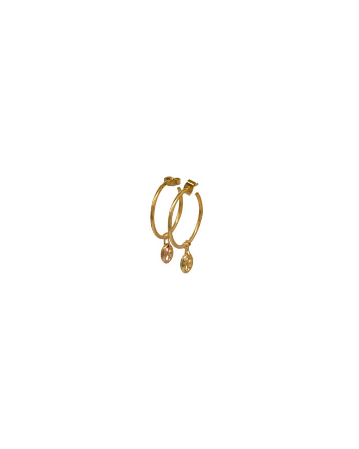 ARETES TOPOS CANDONGAS LISAS GUCCI ORO 18K - Image 1