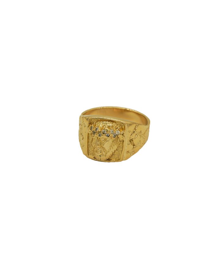 ANILLO PARA HOMBRE ROSTRO CRISTO ORO 18K - Image 1