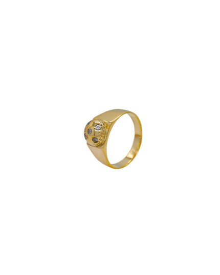 ANILLO PARA DAMA MEDIA BOLA FUEGO ORO 18K