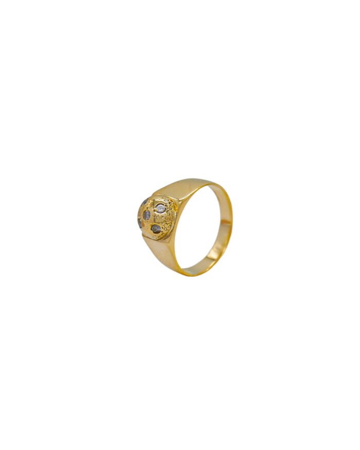 ANILLO PARA DAMA MEDIA BOLA FUEGO ORO 18K - Image 1