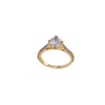 ANILLO SOLITARIO TENNIS ORO 18K