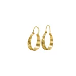 ARETES CANDONGAS DIAMANTADAS ORO 18K