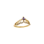 ANILLO PARA DAMA CORONA PIEDRAS ORO 18K
