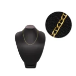 CADENA TEJIDO ESCALERA FINA CORTA ORO 18K