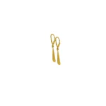 ARETES PATA DE CABRA LISOS ORO 18K