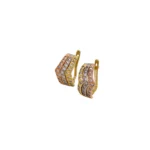 ARETES CORTOS TRES OROS CIERRE CATALAN ORO