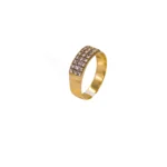 ANILLO PARA DAMA REGLETAS PIEDRAS ORO 18K