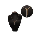 CADENA TEJIDO CORDON DOS OROS COLLAR PIEDRAS DIAMANTES ORO 14K