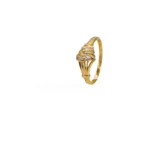 ANILLO PARA DAMA CURRUGADO CALADO PIEDRAS ORO 18K