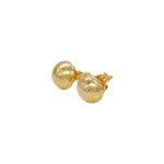ARETES TOPOS MEDIA BOLA LISA ORO 18K