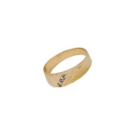 ANILLO MATRIMONIO ARENADO PIEDRAS ORO 18K