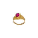 ANILLO PARA HOMBRE PIEDRA ROJA 18K