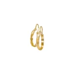 ARETES CANDONGAS DIAMANTADAS ORO 18K