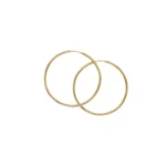 ARETES CANDONGAS LISAS HUECAS ORO 18K