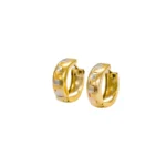 ARETES CANDONGAS DOS OROS ARENADAS ORO 18K