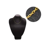 CADENA TEJIDO ROLON FINA CORTA ORO 18K