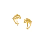 ARETES CORTOS FIGURA DELFIN CIERE CATALAN ORO 18K