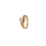 ANILLO PARA DAMA SOLITARIO CRUZADO ORO 18K