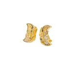 ARETES COLMENA CIERRE CATALAN PIEDRAS ORO 18K