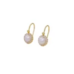ARETES CORTOS PERLAS ORO 18K