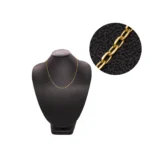 CADENA TEJIDO ROLON FINA CORTA ORO 18K