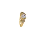 ANILLO PARA DAMA SOLITARIO CORAZONES ORO 18K