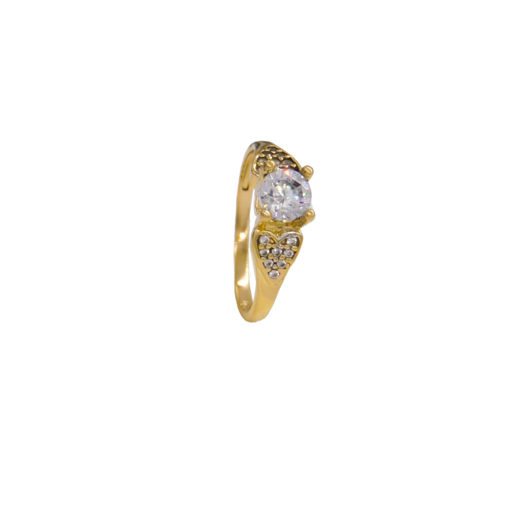 1872085.webp ANILLO PARA DAMA SOLITARIO CORAZONES ORO 18K - Image 1