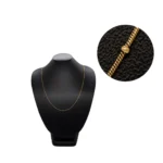 CADENA TEJIDO VENECIANA BOLAS ORO 18K